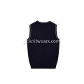 Boy&#39;s Knitted Diamond Jacquard Hem School Vest